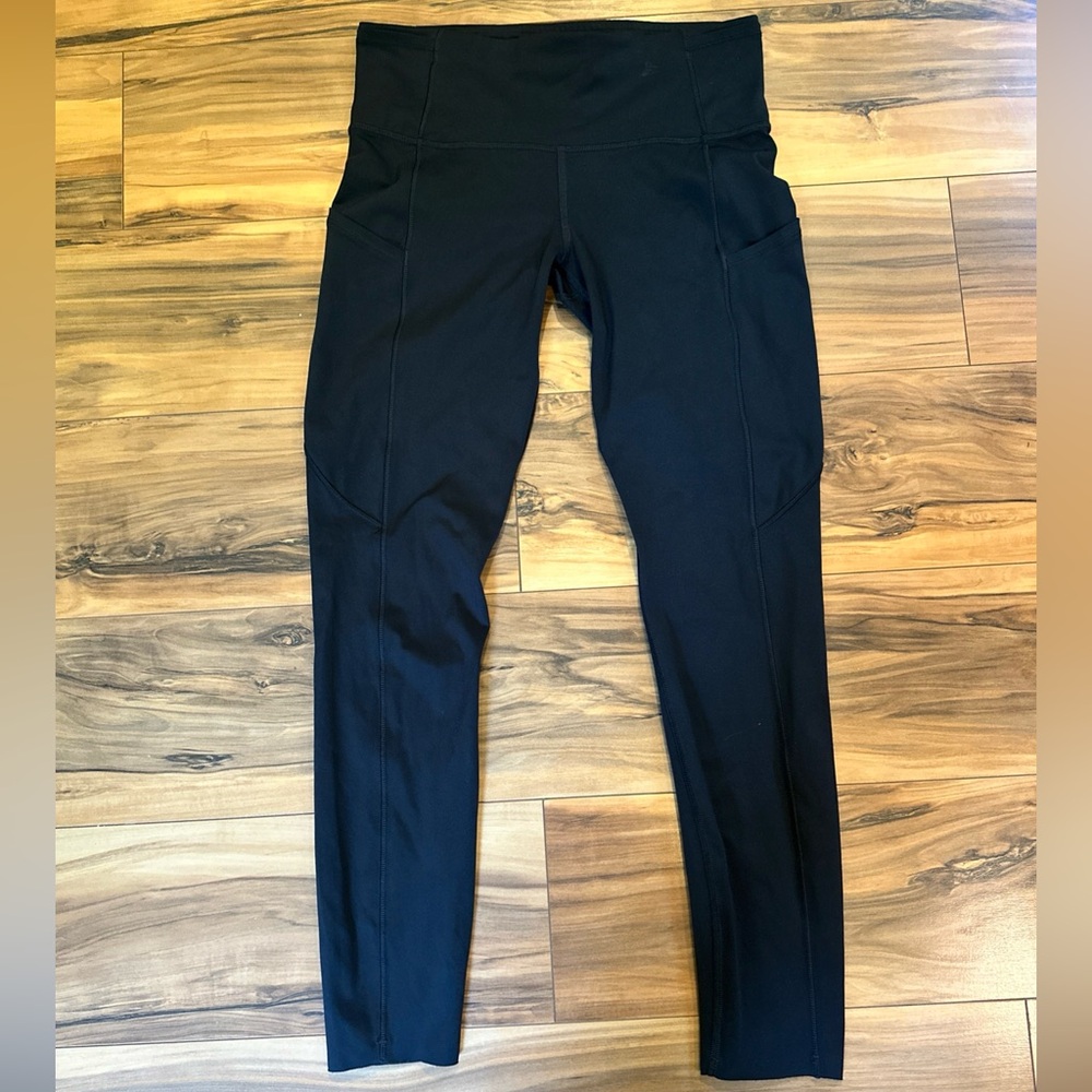 Lululemon Leggings Women 6 Black Solid Fast Free Tight II Nulux Running W5BXQS